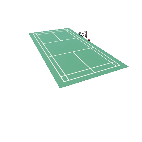 BadmintonFloor and Net B Quad